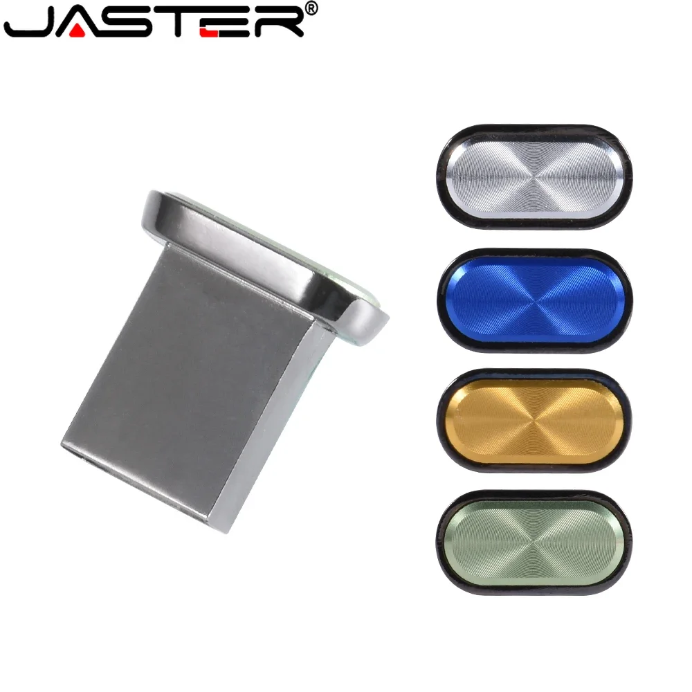 USB Flash Drive flash drive JASTER Metal Mini USB Flash Drives 128GB Waterproof USB Stick 64GB 32GB 16GB Blue Creative Gift Pen Drive 8GB Free