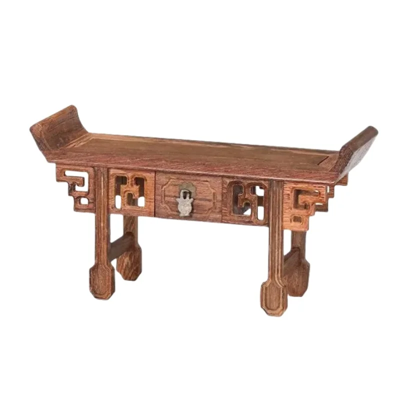 Miniature Wooden Sorting Table Coffee Tea Sets Pedestal Figurines Vase Flower Pot Display Stand Bonsai Plant Decorative Shelves