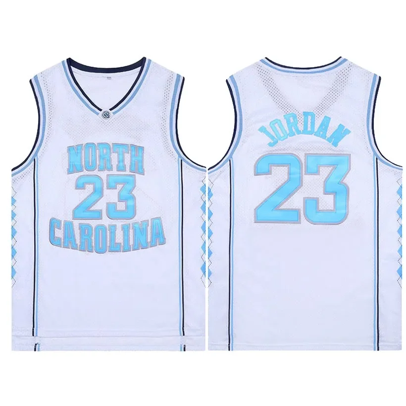 Men's Basketball Jersey North Carolina University Version Size 15-23 Breathable Mesh Fabric