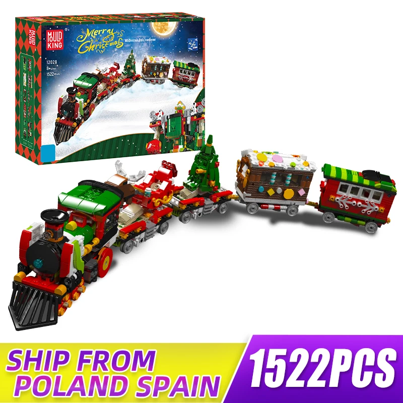 Mold King 12028 2 In 1 Christmas Train Transformer Set Deformation Robot Building Blocks Giocattoli Tecnici Per Il Compleanno Dei Ragazzi