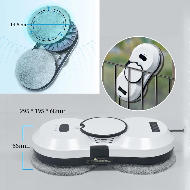 Water spray window cleaning robot intelligent high-rise double-sided brushless motor glass cleaner spray type 2