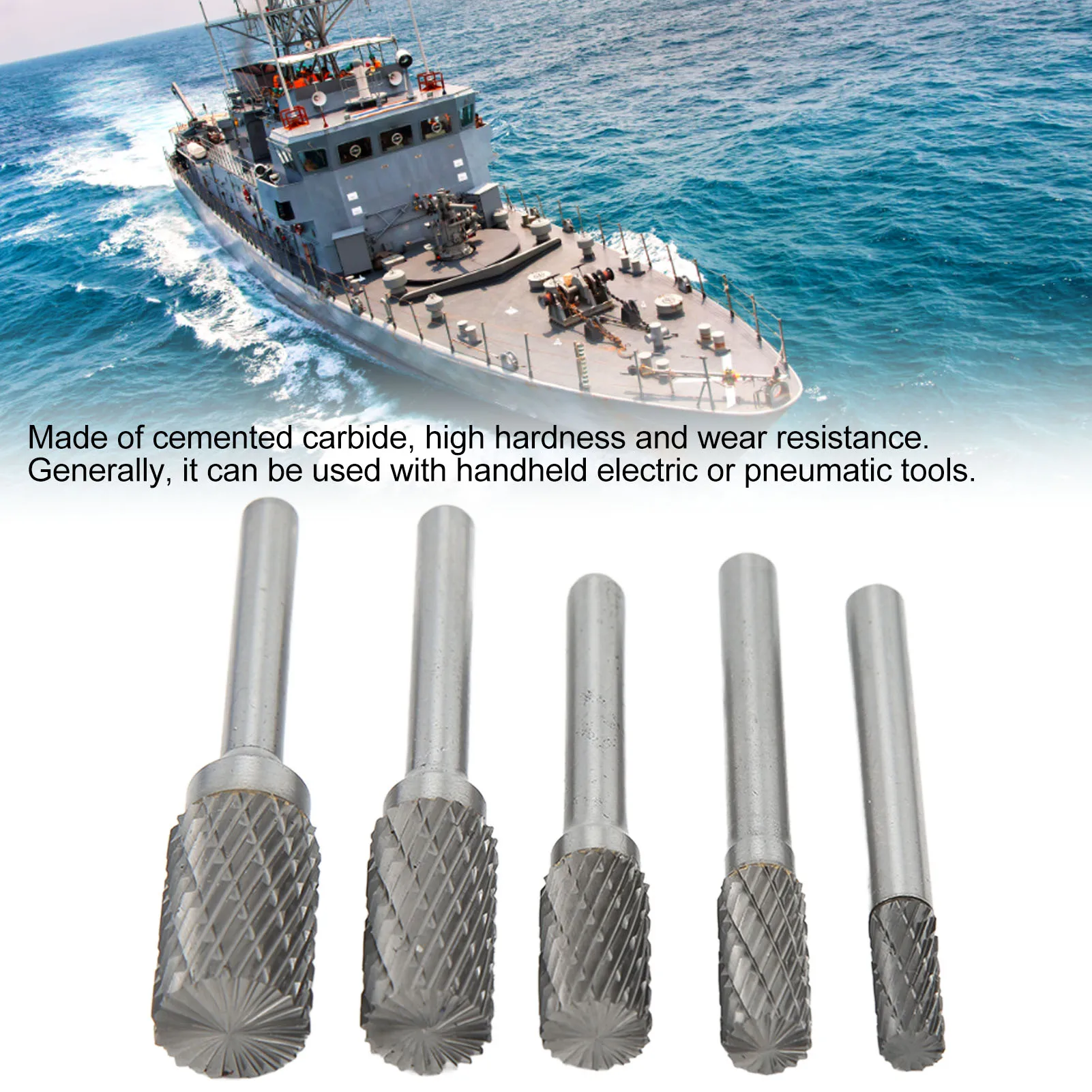 Cutter Burr Set Double Cut Carbide Burrs Rotary Files Set 6mm Shank for Metalwork Wood Carving Jewellery Making Grinding