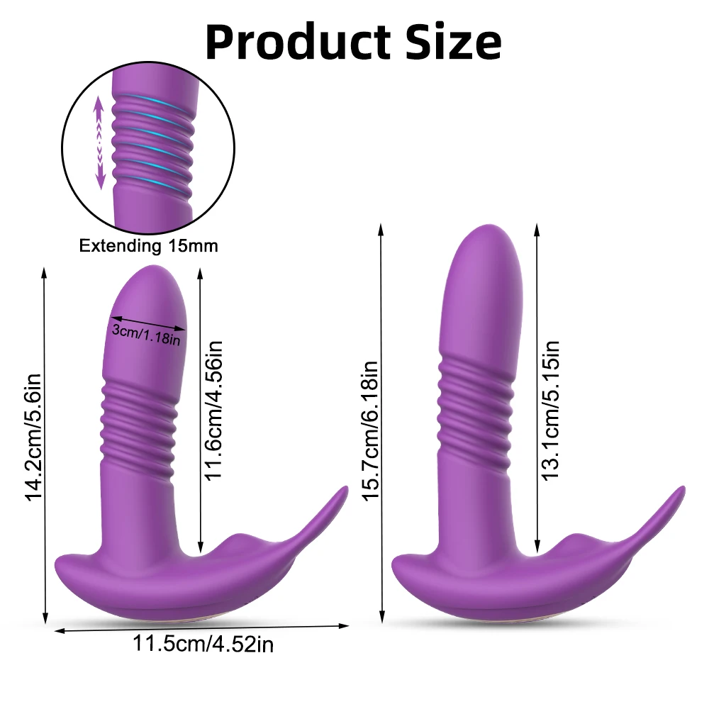 App Thrusting Rotating Telescopic Dildo - Image 3