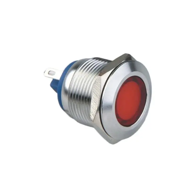 

IN32 19mm led indicator stainless waterproof flat round IP67 LED signal