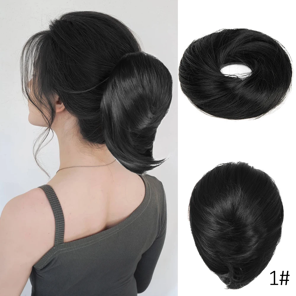 Homesen Extensão de Pedaço de Cabelo Bagunçado Coque de Cabelo com Elástico  Elástico Extensões de Cabelo Rabo de Cavalo Updo Chignon Rosquinha de Rabo  de Cavalo Peruca de Cabelo Sintético : 