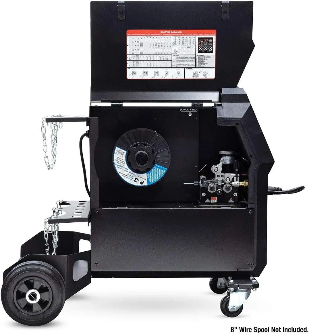 MP250i Elite Multi-Process Welder MIG-TIG-ARC Welding Machine Set Rated Duty Cycle of 60% at 250 Amps Black