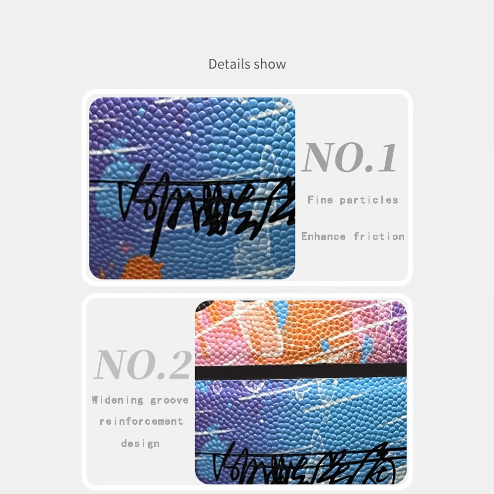 1개 성인용 사이즈 7 야광 농구공, 실내외 겸용 내구성 미끄럼 방지 스트리트볼, 부드러운 PU 가죽 스포츠 장비