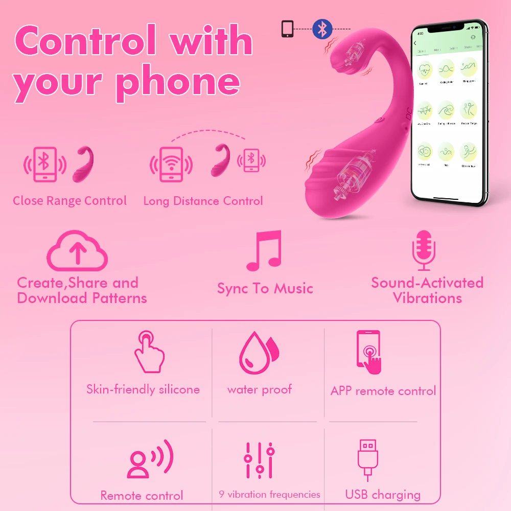 Dual Motor APP Bluetooth Control Vagina Vibrators Clitoral G Spot Vibrating Stimulator Wearable Anal Massager Sex Toys for Women