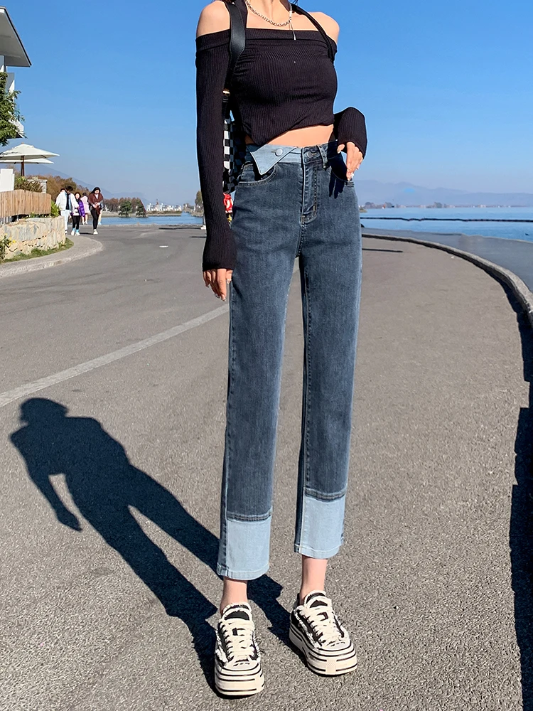 black jeans Yitimoky High Waist Fashion Women's Jeans Full Length 2022 Autumn New Mom Flare Pants Women Vintage Denim Ladies Jeans Women mom jeans