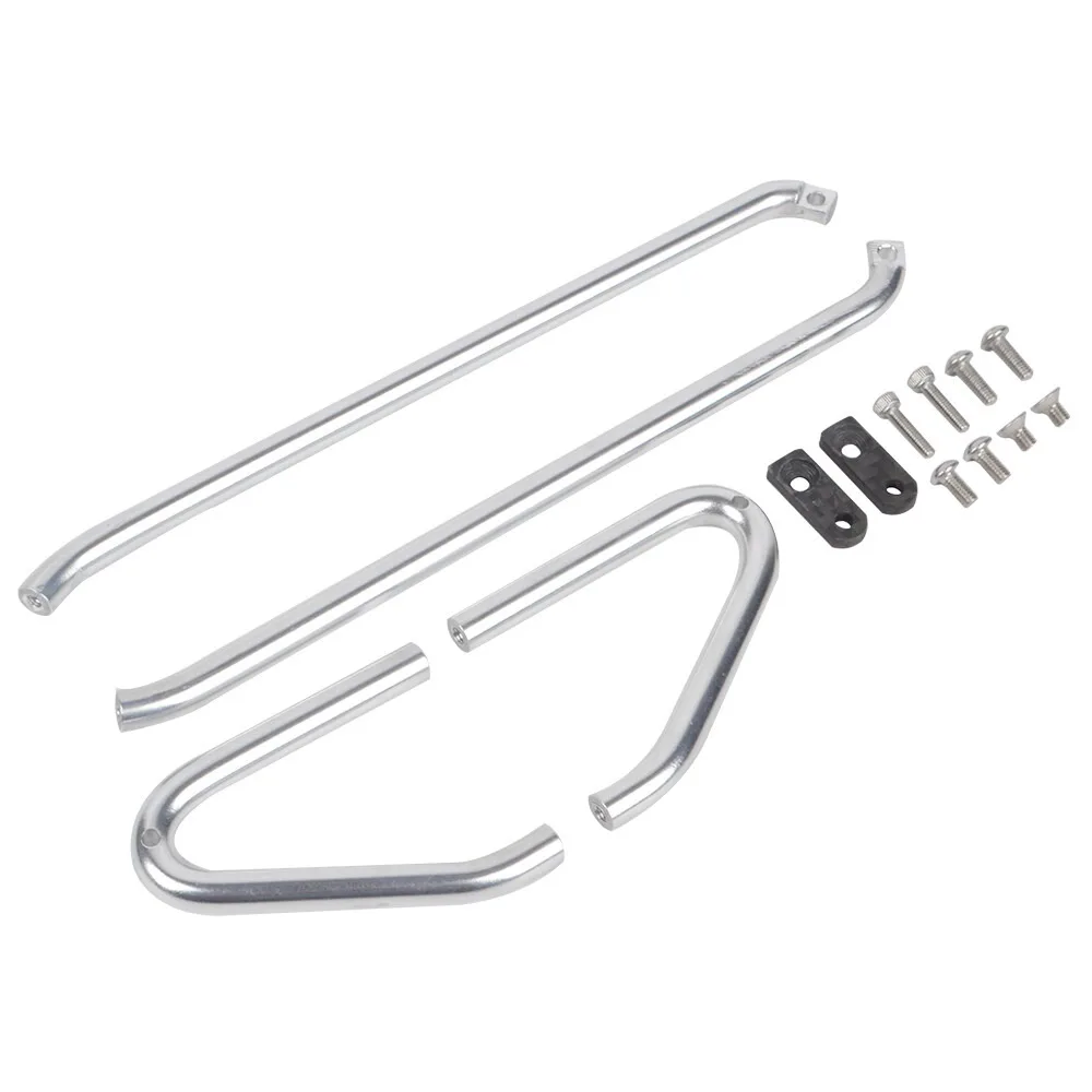 Pare-chocs latéral alu RC 1/10 pour Tamiya Grasshopper Hornet, finition métal brossé