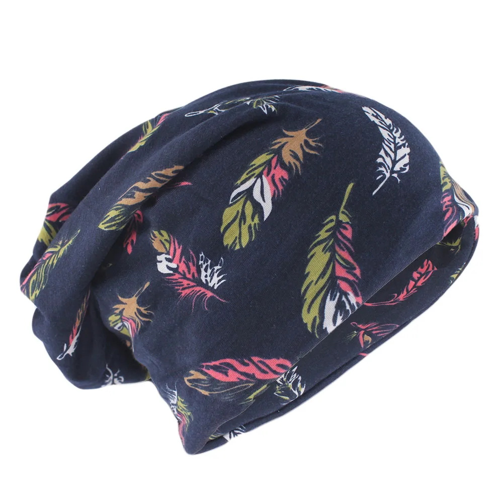 Top Mode Frauen Herbst warme Mützen Schädel für Mädchen Frühling Schal Hut im Freien Blumen Gorras Hip Hop Tanz Motorhaube Verkauf – Detail 4