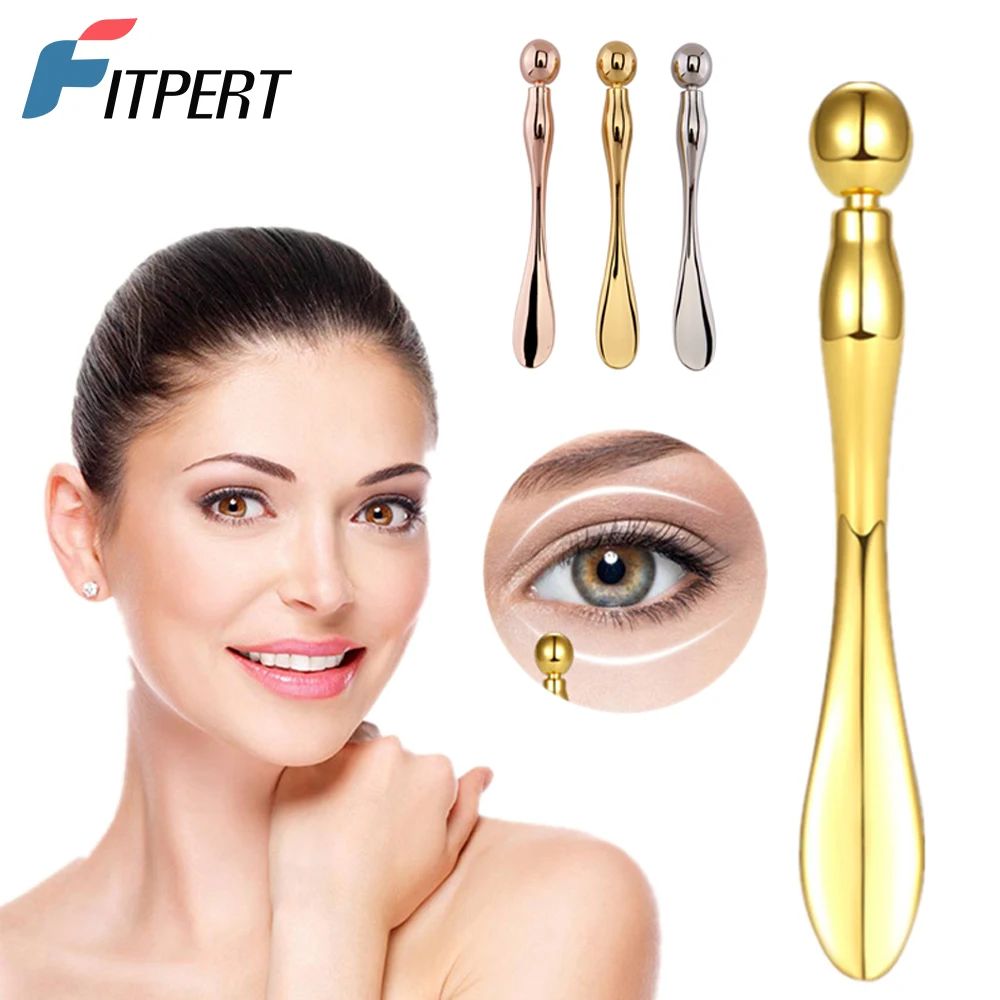 Mini Steel Ball, Ceramic Eye Cream Massage Stick Roll ball Eye Massage Stick Eyes Cream Spoon