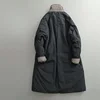 Winter Retro Color-block Collar Cotton-padded Parkas Classic Mid-length Over-the-knee Causal Loose High Street Windbreakers 3