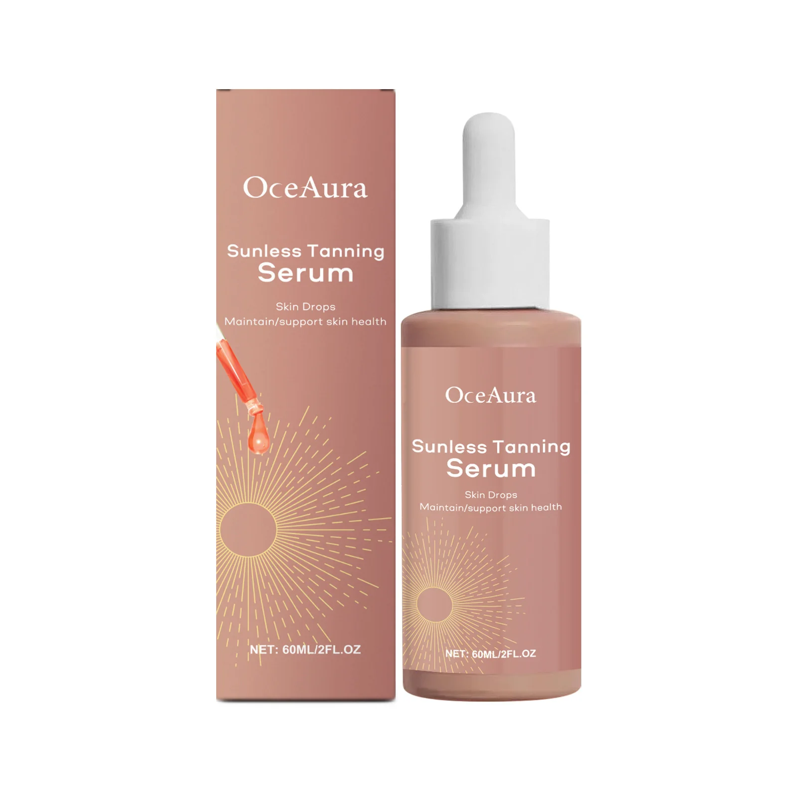 Sunless Self Tanning Drops Tanning Accelerator Fake Tan Long Lasting Natural Bronzer Moisturizer Self Tanner Serum For Body Face