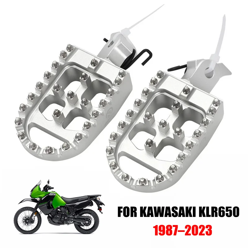 ForKawasakiKLR65019872018MotorcycleFootrestFootpegTuskBilletRaceFootPegsFootRest