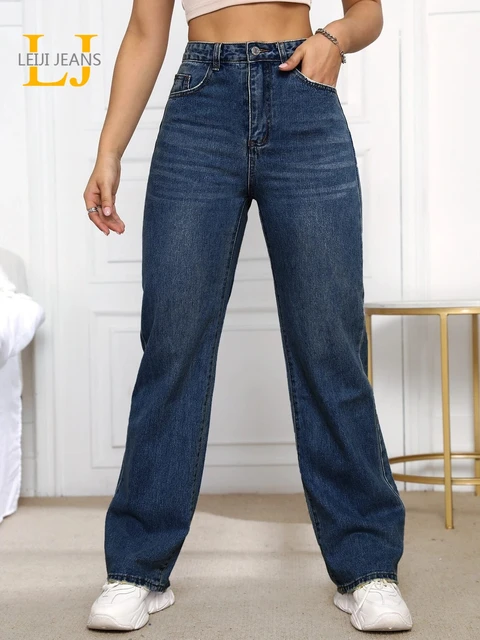 plus size wide leg jeans for women high waist stretchy loose women