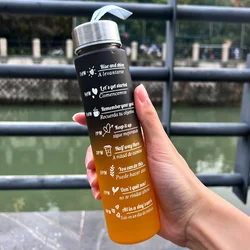 Leak - Proof 300ml Time - Marker Water Bottle - High Quality, Reusable Fitness & Sports Drink Container - 300ml (1)