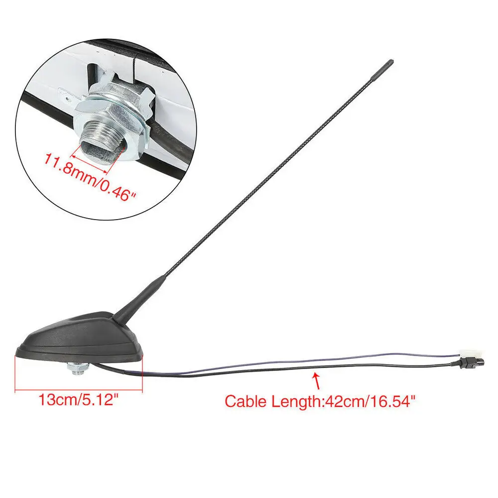 HEYNER Car Radio Aerial Antenna AM/FM Bee Sting Roof Mast M 40cm Black Fits Mercedes Sprinter - View #10