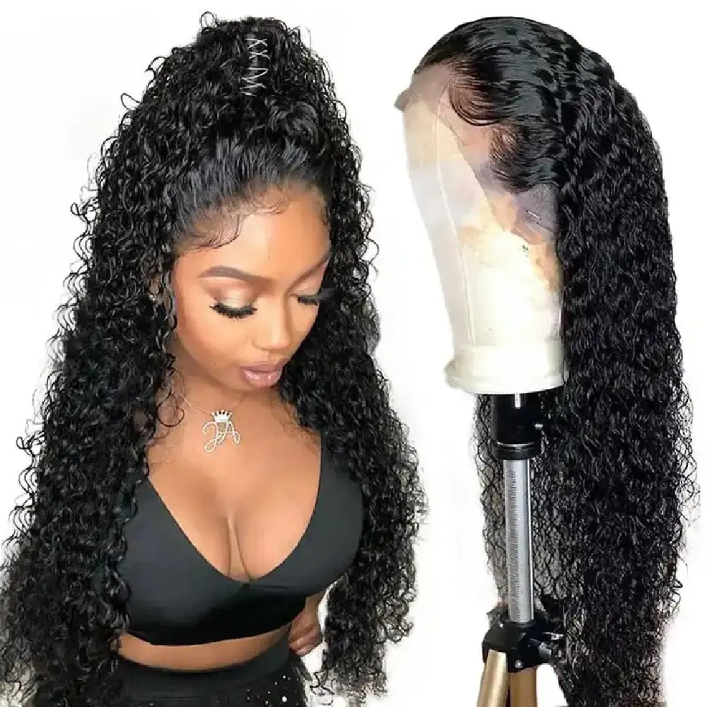 Water Wave Human Hair 360 Hd Full Lace Frontal Wigs 13*6 Raw Virgin Hair Glueless Transparent Lace Front Wigs for Black Women