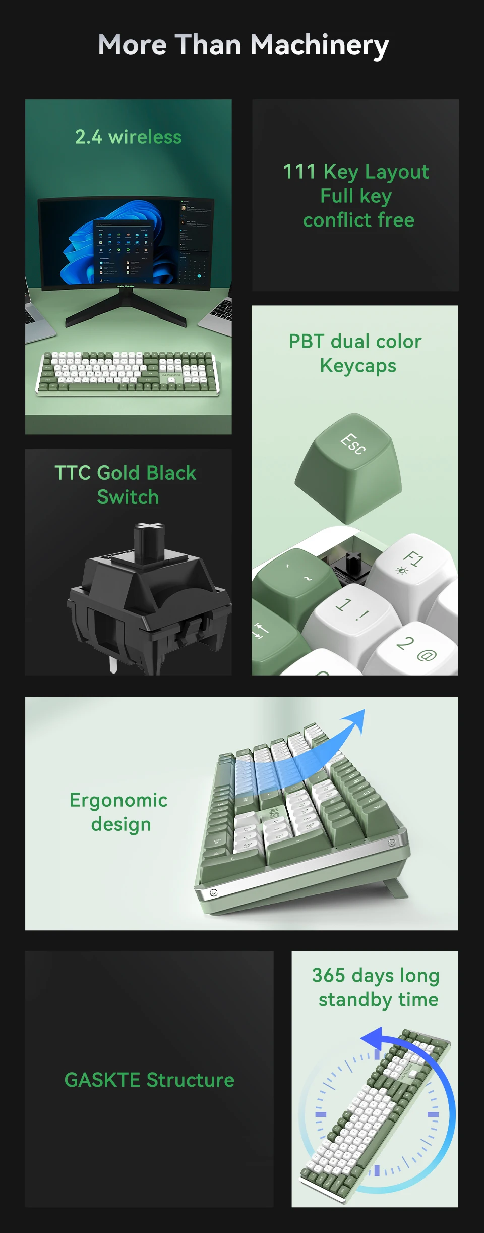 Gaming Esports Home Office Teclado 111 Tecla