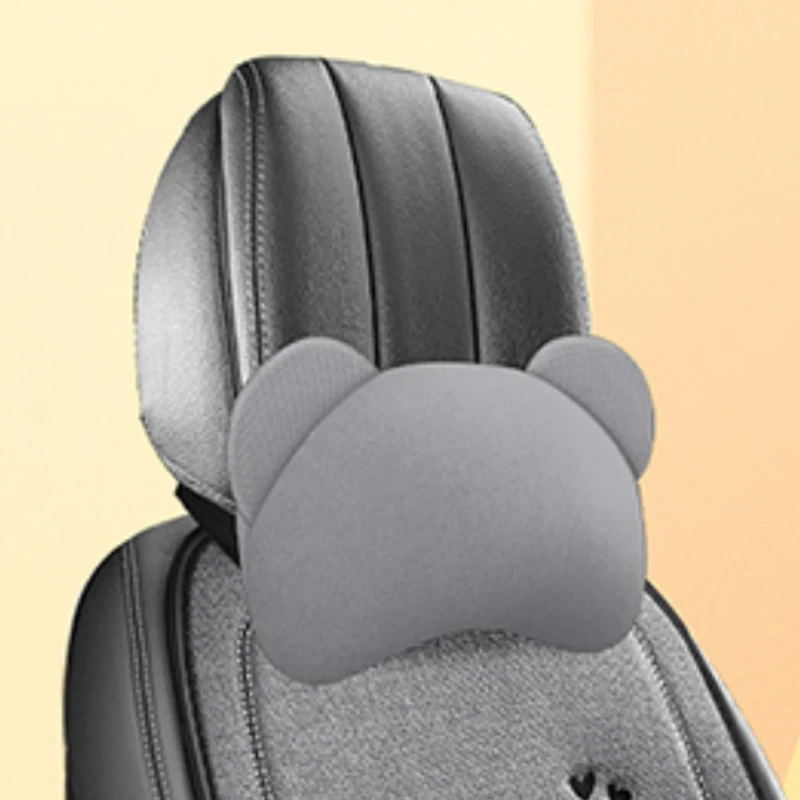thumbnail image 1 of Funda de asiento de coche con dibujos de osos, de lino, transpirable, a prueba de polvo, universal, resistente al desgaste, 1 of 5