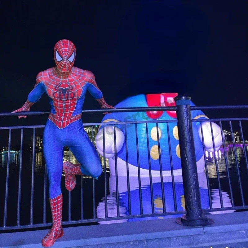 スパイダーマン コスプレ スパイダーマンコスプレ衣装,新しいバージョン,3Dプリント