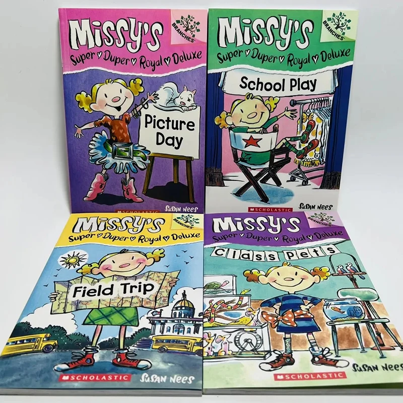 

4PCS/Set Scholastic Branches Missy’s Super Duper Royal Deluxe Reading Colouring English Activity Storybook Picture Book Age 3-6