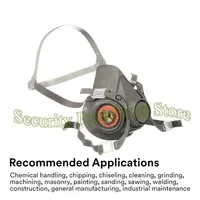 18in1 6300 Half Facepiece Reusable Respirator with 6001/6006 Filter and Safety Glasses For Painting Spraying Organic Vapor  ﻿ 2