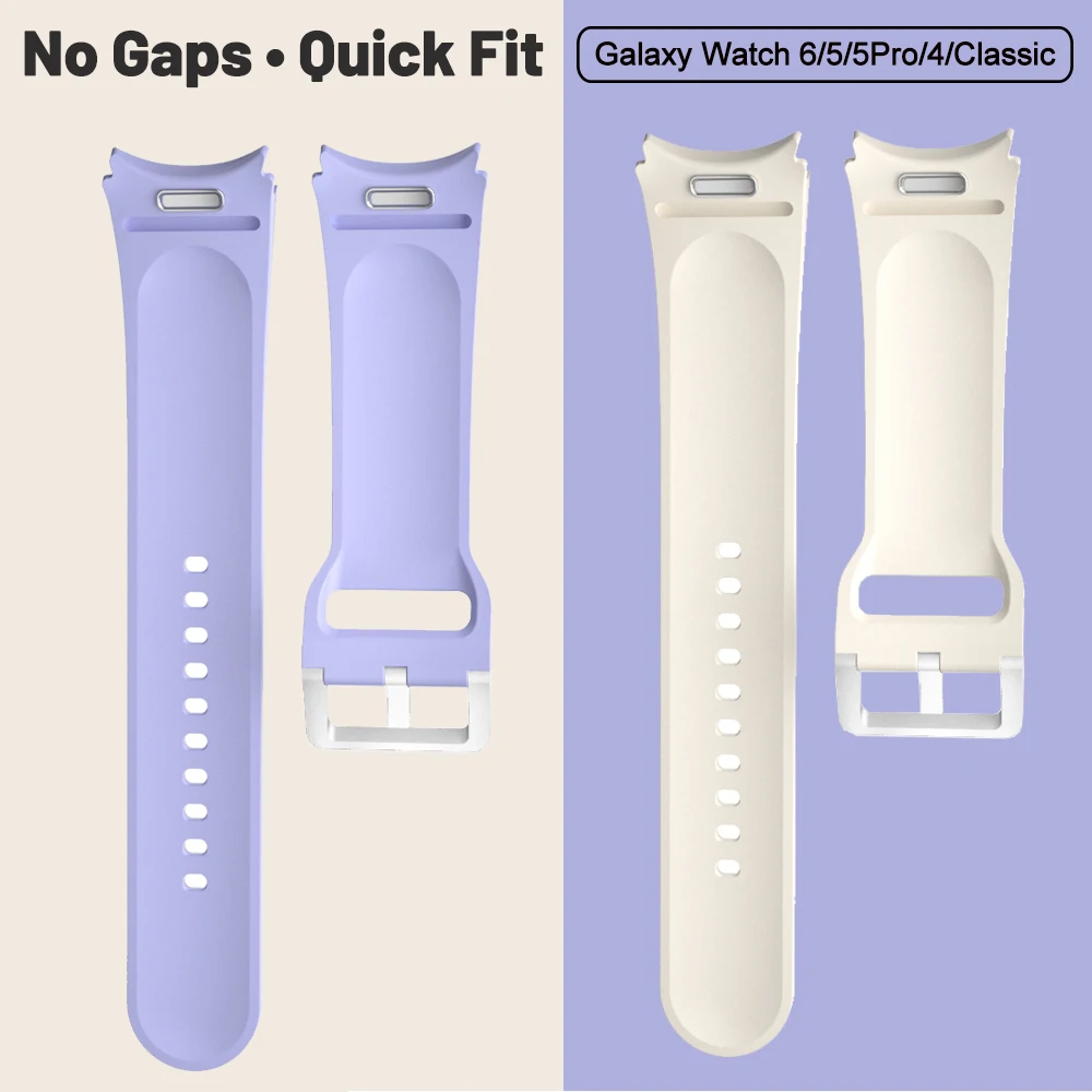 

Ремешок силиконовый для Samsung Watch 4 5 6 44 мм 40 мм, классический спортивный браслет для Galaxy Watch 5 pro 45 мм, 47 мм 46 мм 43 мм 42 мм