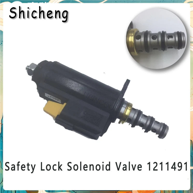 

Safety Lock Solenoid Valve 1211491 Excavator parts imported For E320CD329D336D Interior Accessories