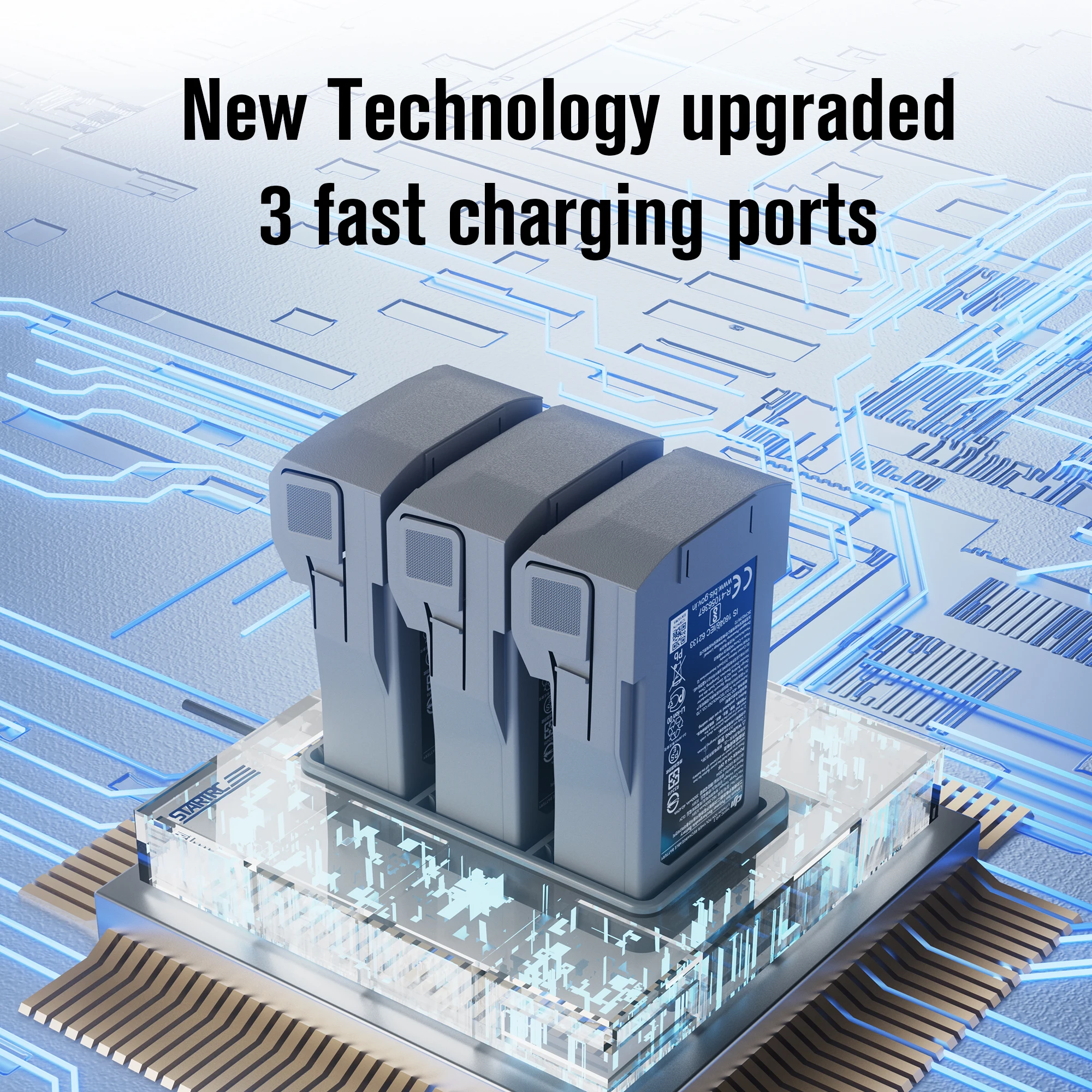 Drone Battery Charger Charger Hub DJI Mini 3 3-Way Charging Portable Intelligent Battery Fast Charging Hub DJI Mini 3 4 PRO Drone Accessories