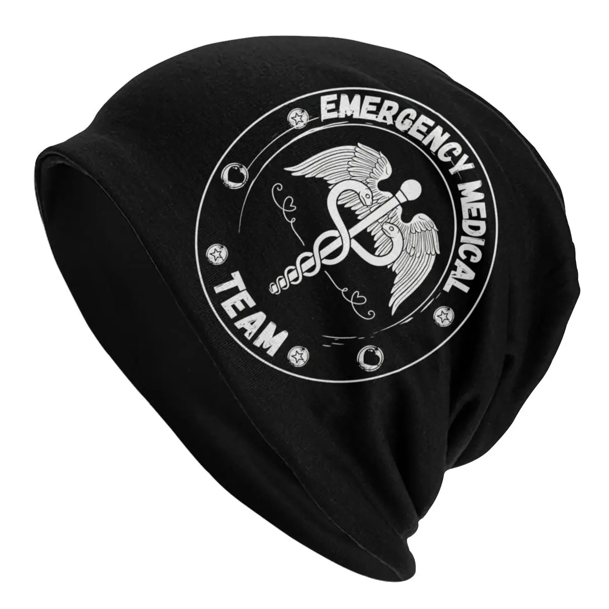 

Emergency Medical Team Star Of Life Autumn Female Thin Beanies Double Used Windproof Bonnet Hats