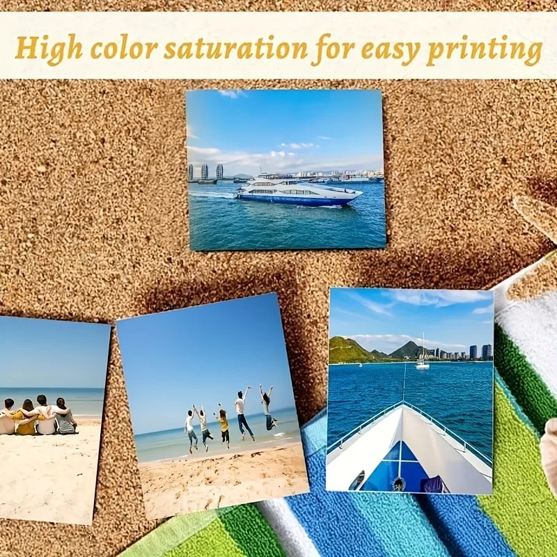 100매 인화지, 3.5×5인치 48Ib 3R 180G 프리미엄 광택 인화지 잉크젯 프린터용 인화지 브로셔 용지 광택