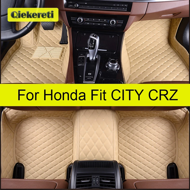Qiekereti Car Floor Mats For Honda Jzaa Fit City Crz Crz Foot Coche