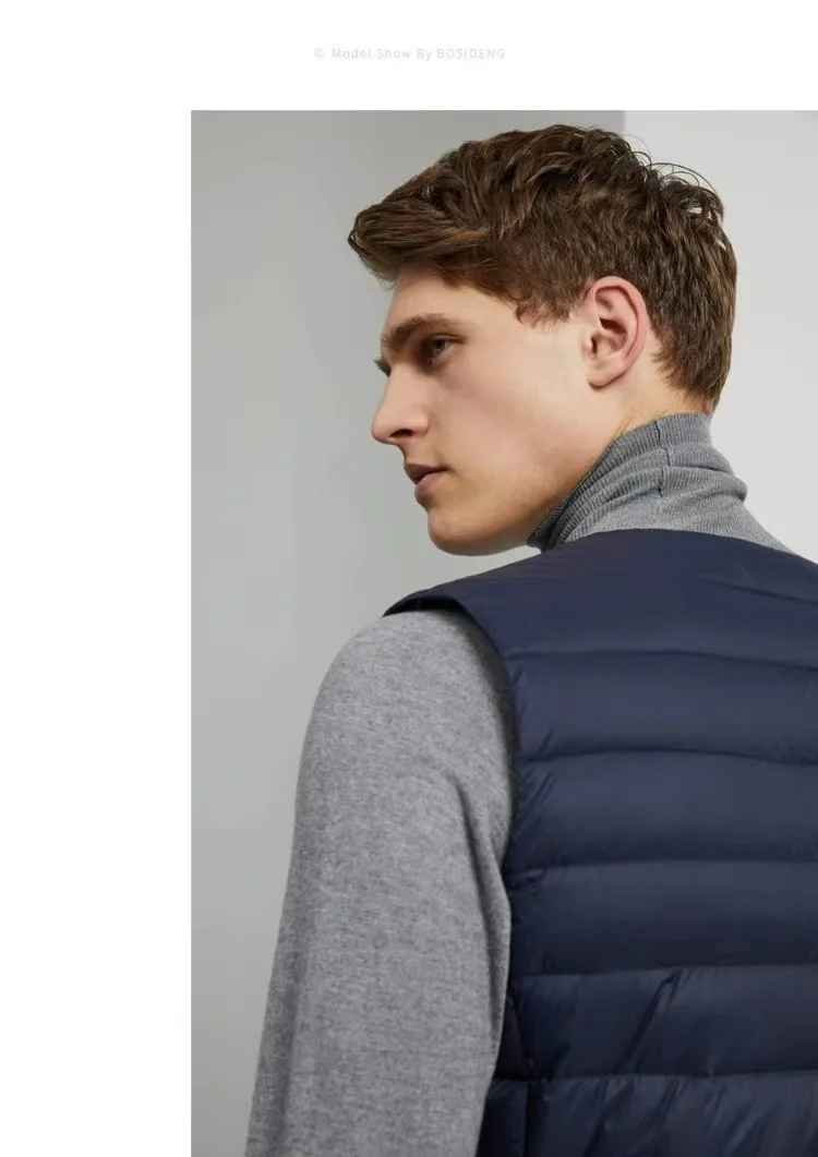 

2023 NEW Down Cotton Vest Boys' Light And Thin With Campshoulder Autumn And Winter Men'S Coat Korean Fashion Handsome Youth