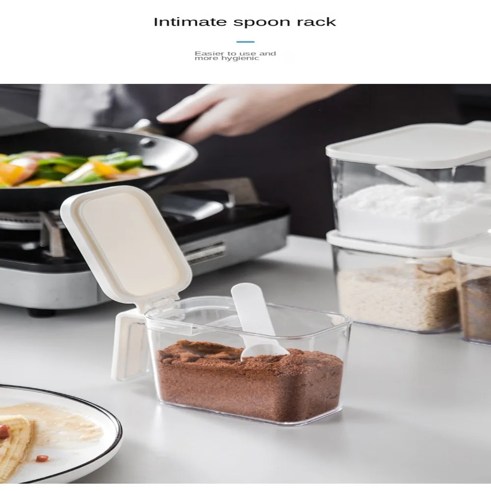 Can Salt Sesame Bottle BBQ Cooking Herbs Organizer Bento Box Pepper Sugar Container Seasoning Jars Quantitative Seasoning Box 3