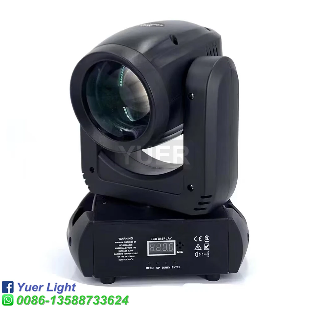 YUER Mini LED Moving Head 150W Beam Spot 18 Rotating Prisms Dmx Stage Effect Light Disco Dj Bar Wedding Club Music Party Indoor 2