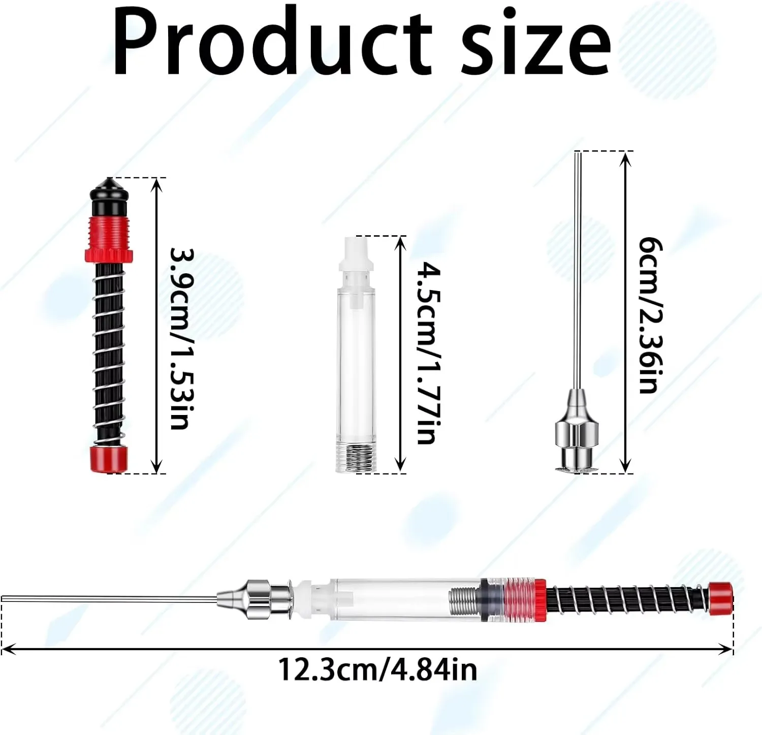 1-10PCS 만년필 잉크 흡수기 변환기용 스프링 필러 만년필용 커넥터가 있는 문구 잉크 주사기 장치