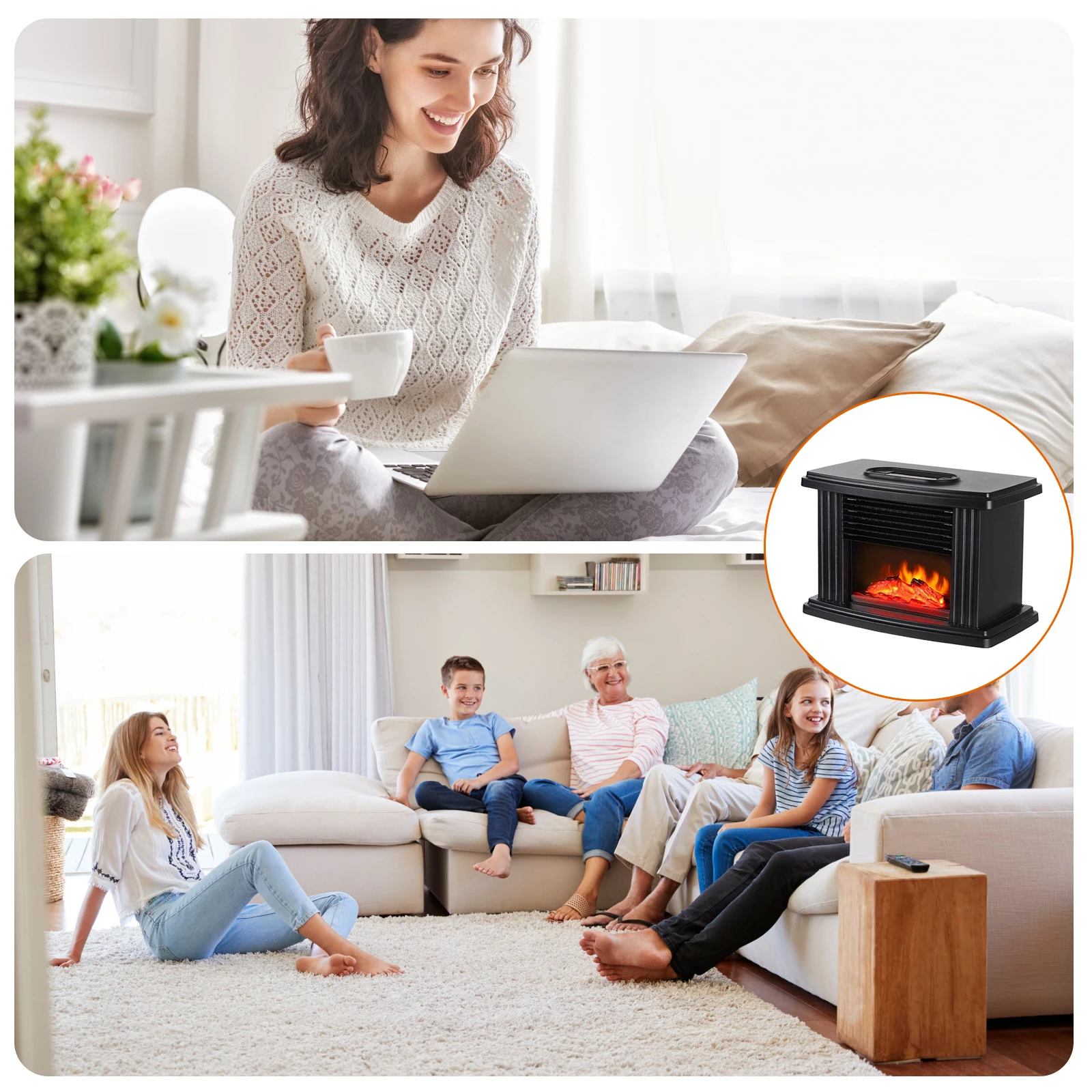 Electric Heater Portable Flame Heater Room Heating Stove Remote Winter  Warmer Machine Mini Fireplace 1000W Household Radiator - AliExpress