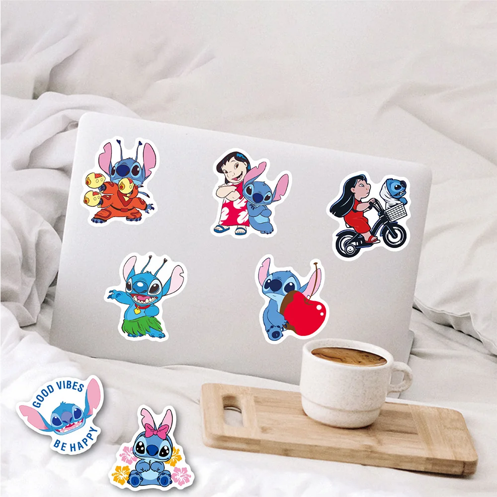 10/30/50/100PCS Disney Cute Cartoon Lilo & Stitch Graffiti Stickers Laptop Scrapbook Diary Luggage Waterproof Sticker Kid Toy