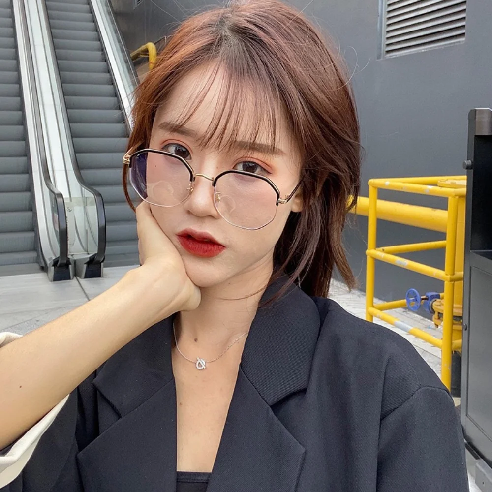 2021 New Anti-blue Myopia Glasses Women&Men Big Oversized Glasses Frame Nearsighted Prescription Glasses -1.0,-1.5,-2.0 To -6.0 6