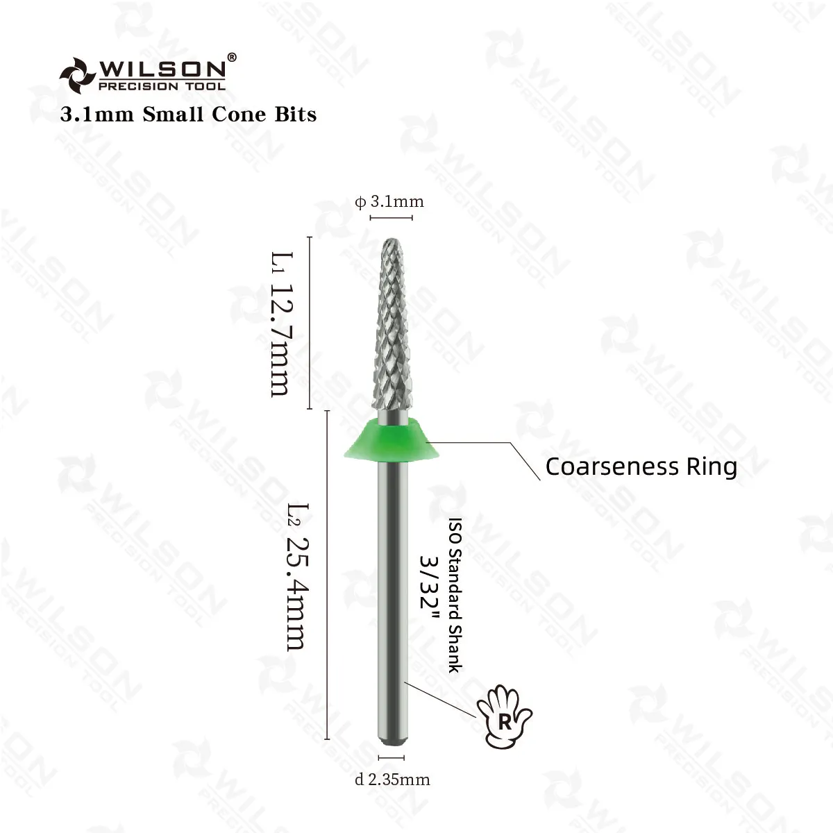 Nail Drill Bits WILSON Small Cone Bits Well Sun Portable Nail Bur Professional Manicure Tools all in 1 Carbide nail bit