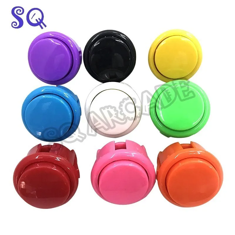 12pcs Arcade Jamma Mame Diy Parts 30mm Snap Round Copy Sanwa Push Button Replace OBSF-30 for Game Console Playing