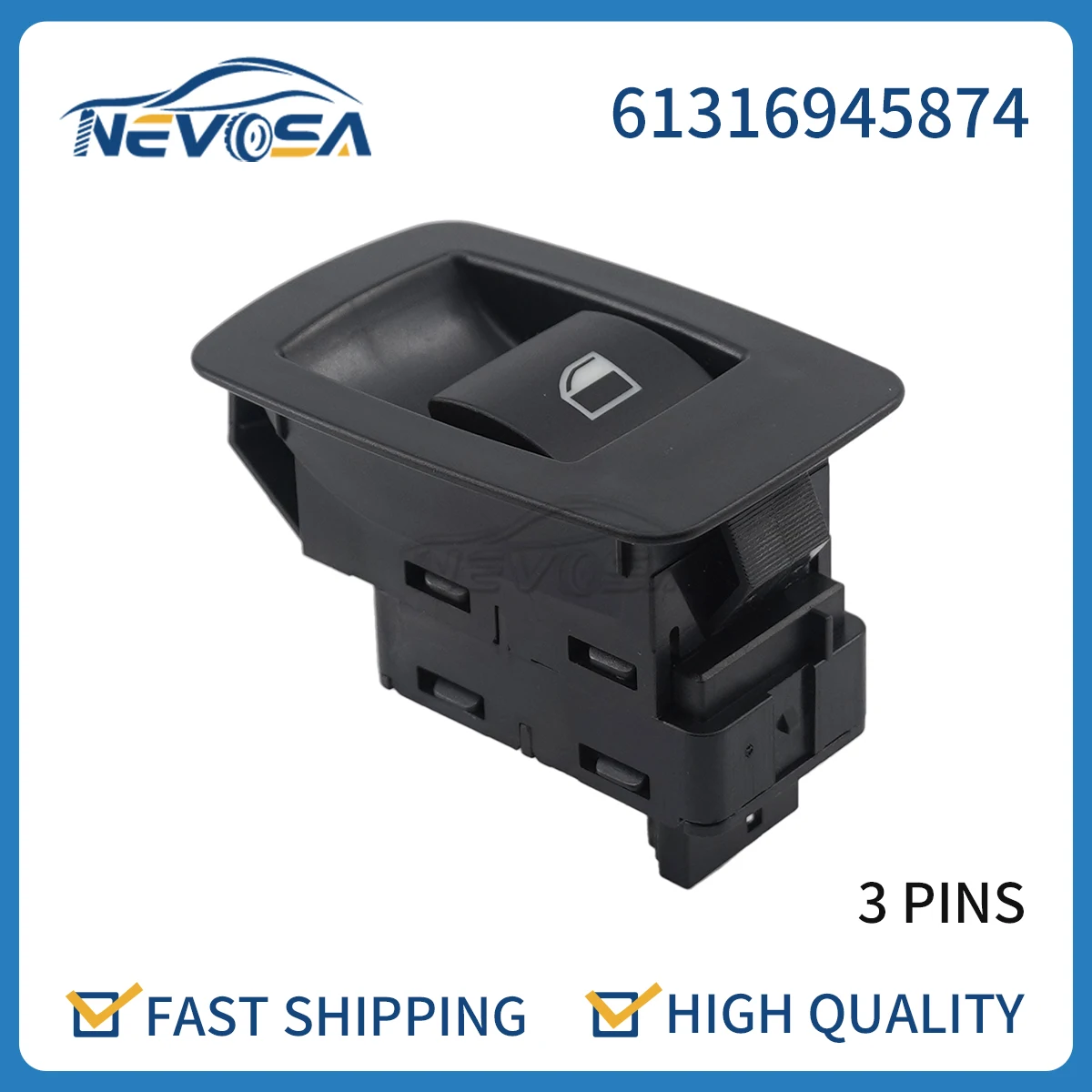 

NEVOSA 61316945874 For BMW E90 E91 X6 Z4 E53 E71 E72 E83 330i Passenger Side Car Power Window Switch 61316945876 61316952001