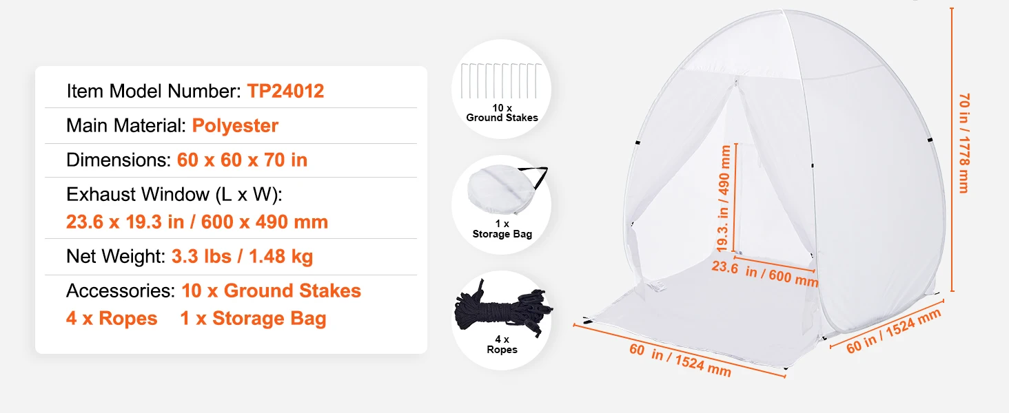 Additional size specifications