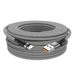 NNBILI Premium Braided USB Type - C Extended Cable - 3m (Grey Type C)