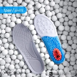 Enhanced Sport Insoles with Breathable Shock Absorption and Arch Support - EU35-36(230mm) (White)