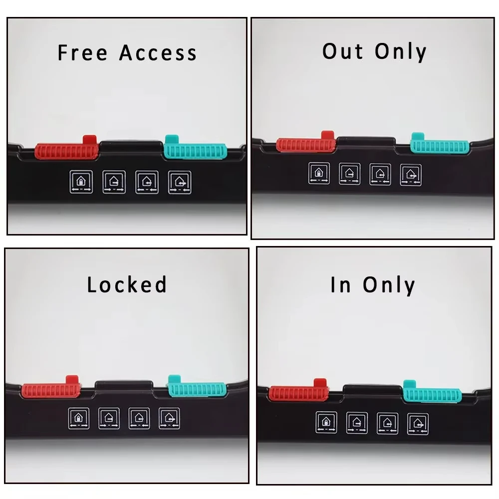4 Way Lockable Dog & Cat Door,Pet Gate Allows Free Access in Both Directions,Flap Pet Gate Door,Cat door, Pet Safety Supplies