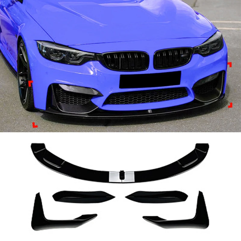 

For BMW 3 Series 4 Series M3 M4 F80 F81 F82 F83 2015-2020 Front Bumper Spoiler Lip Lower Body Kit Diffuser Splitter Tuning Guard