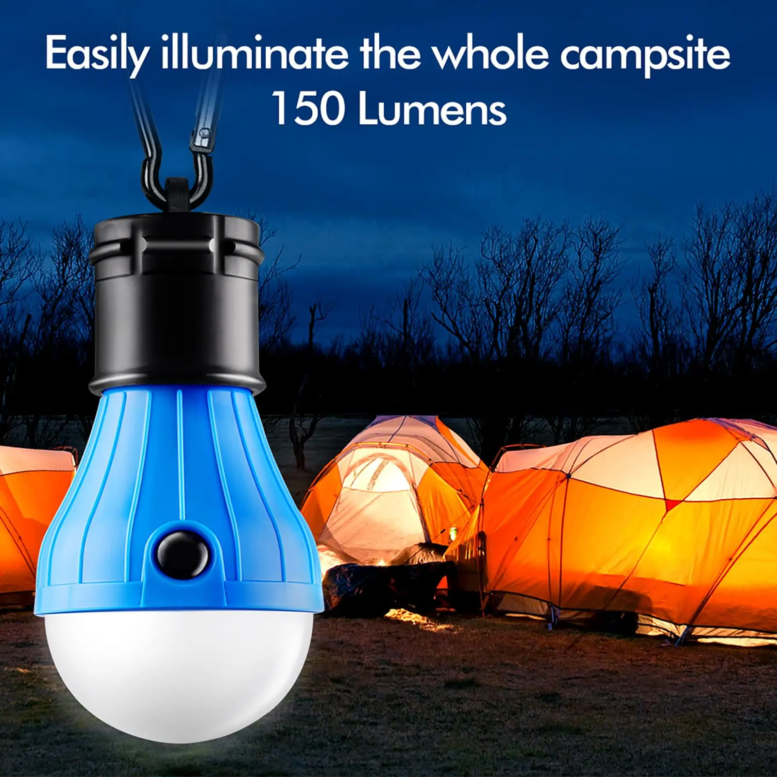 Camping Lantern Outdoor Portable LED Bulb Hanging Soft Light SOS Emergency Travel Lamp Use AAA Battery